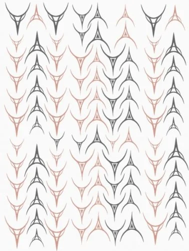 Nagelsticker - Aufkleber selbstklebend - Nail Sticker - rosegold schwarz French